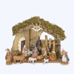 5-inch Scale 13 Piece lighted nativity Bundle